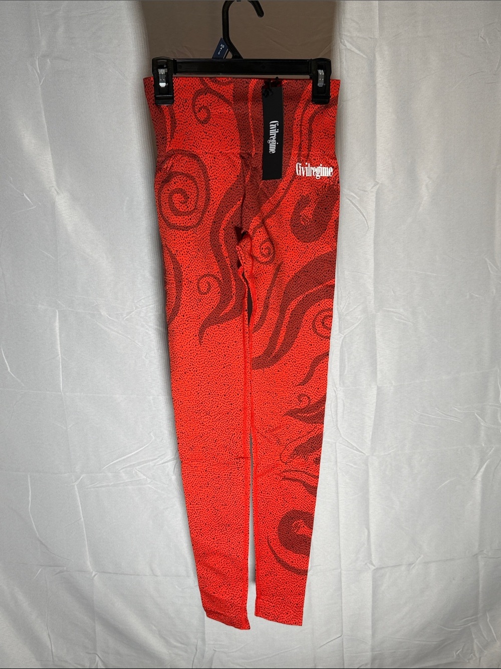 Civil Regime Red Swirl Leggings